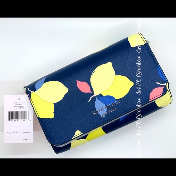 Katespade Cameron Small Flap Crossbody(lemon zest)
